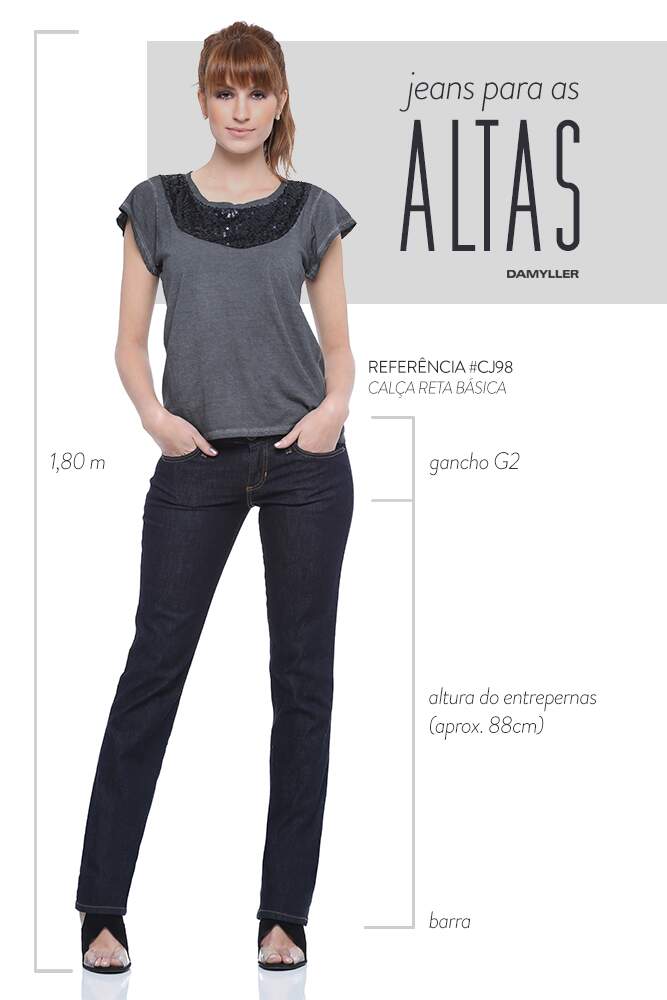 Jeans para mulher alta - Damyller Jeans para mulher alta - Damyller