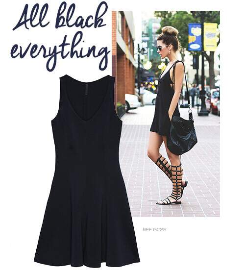 rasteiras gladiadoras com vestido
