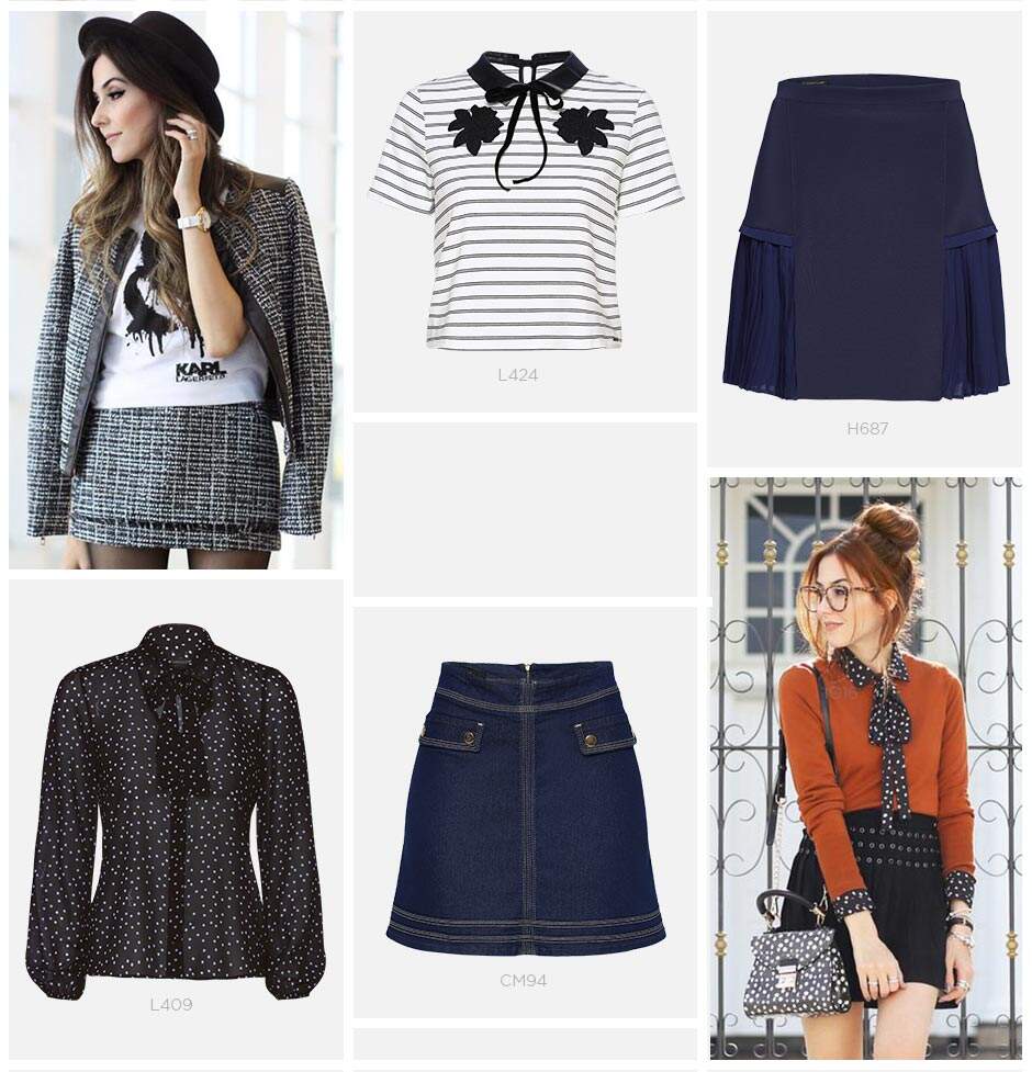 Looks no estilo preppy feminino