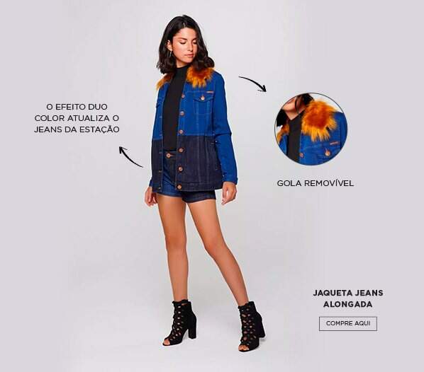 jaqueta jeans patch damyller