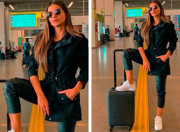 Jaqueta parka em look para viagem