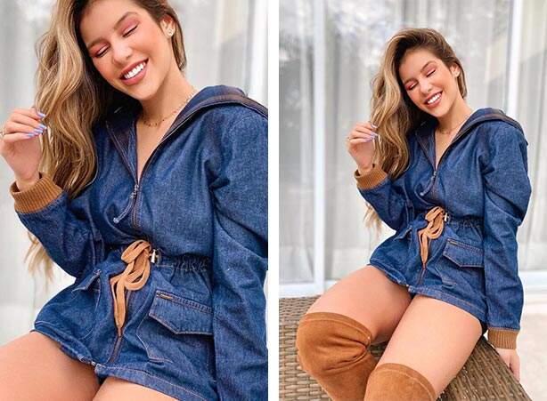 Parka jeans como vestido