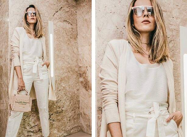 cardigan off white longo