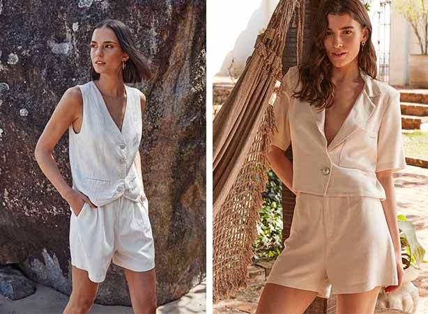 Peças em alfaiataria para o look de verão