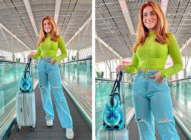 Look de outono com calça jeans