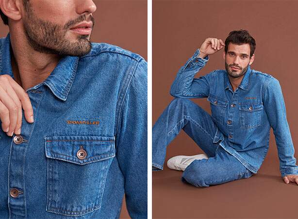 Look todo jeans masculino