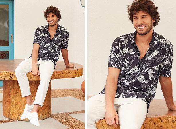 Camisa floral masculina no look estiloso