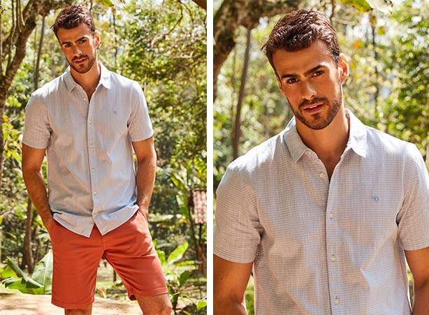 Look estiloso com camisa e bermuda