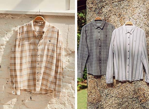 Camisas masculinas xadrez para presente