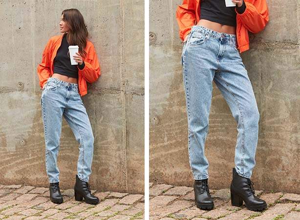 Calça Mom Jeans Feminina Cintura Alta com Cinto Moda Tendência 2021  Promoção