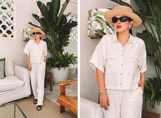 Look minimalista monocromático branco