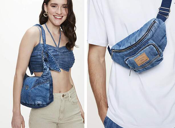 Looks com bolsa ou pochete em denim