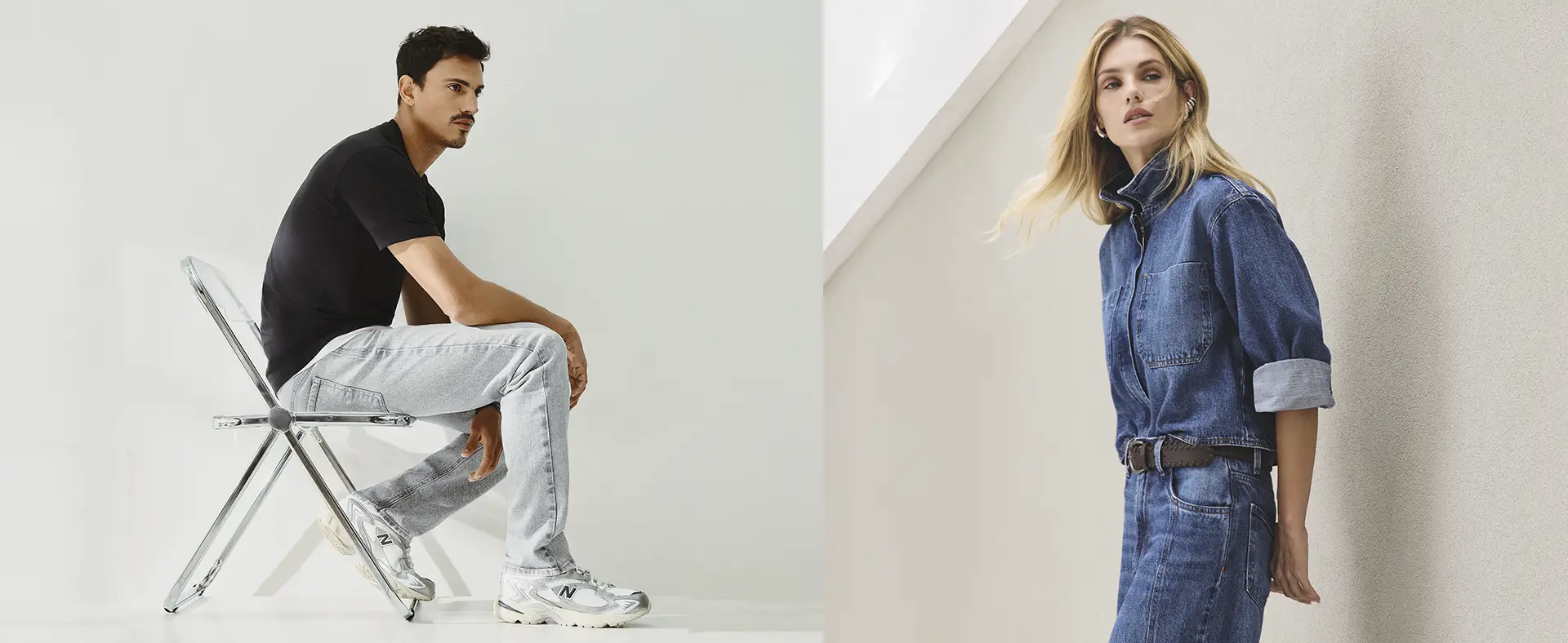 Calças jeans na moda