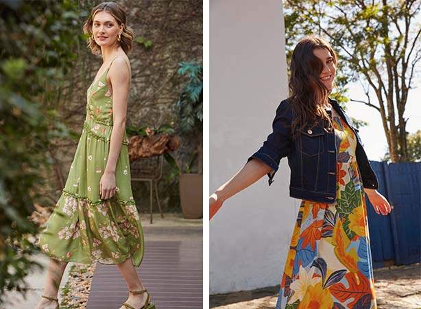 Vestidos com estampa floral para o verão 2024