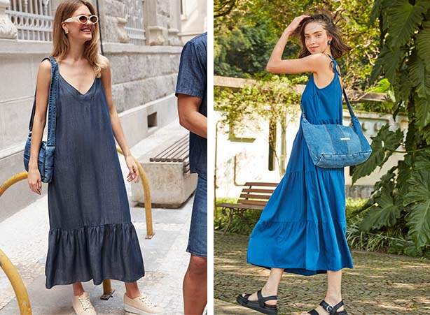 Vestidos de verão em denim