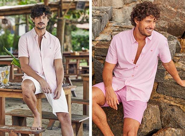 Looks de verão coloridos em tons de rosa