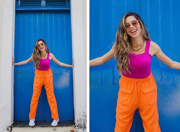 Look com tendência color block