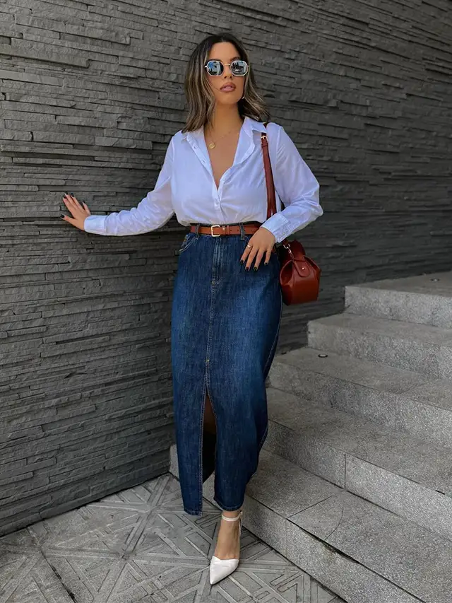 Looks com saia jeans: um guia completo