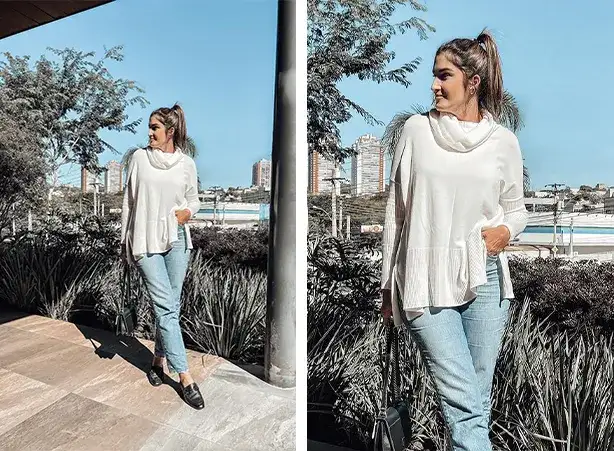 Looks com mocassim feminino e calça jeans