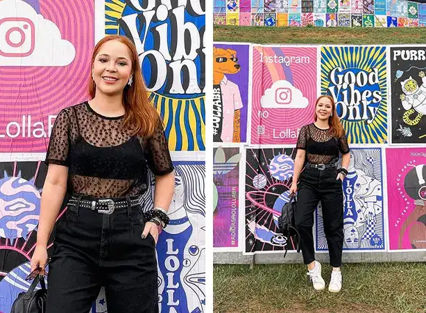 Look com blusa transparente