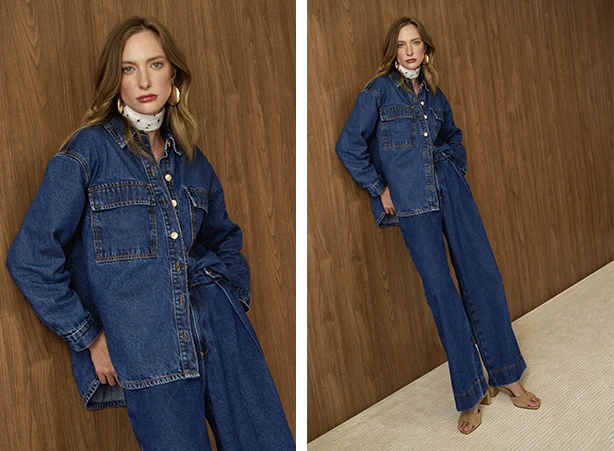 Roupas oversized para o dia das mães: jaqueta e calça Roupas oversized para o dia das mães: jaqueta e calça