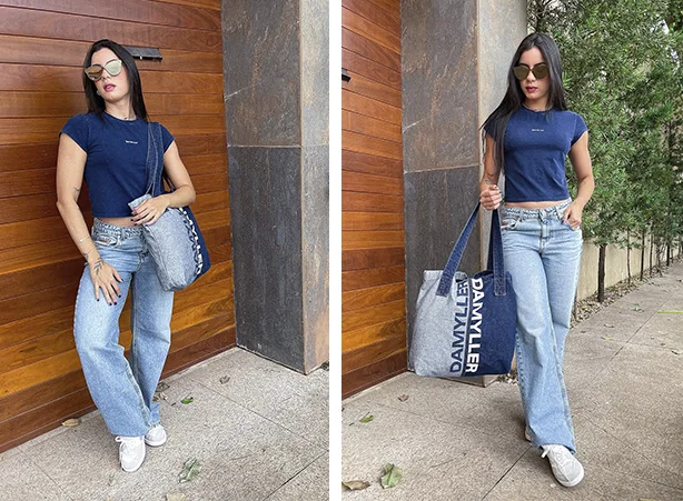 Looks com camisetas jeans Looks com camisetas jeans