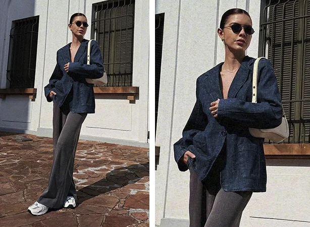 Look feminino esporte fino com tênis