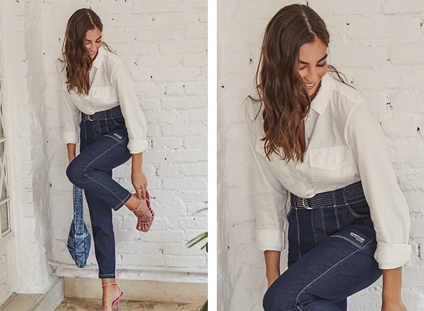 Looks com camisa de manga longa e calça jeans Looks com camisa de manga longa e calça jeans