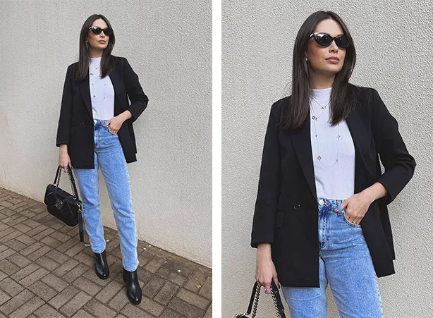 Look de frio com calça jeans e bota Chelsea