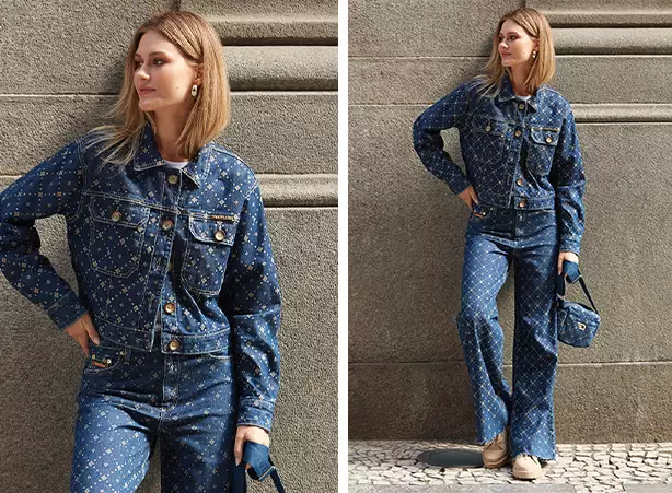 All jeans com calça flare All jeans com calça flare