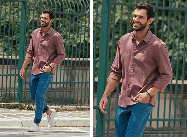 Looks com tênis branco masculino e calça jeans em lavagem média Looks com tênis branco masculino e calça jeans em lavagem média