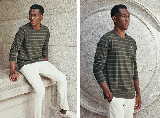 Look masculino casual com calça branca Look masculino casual com calça branca