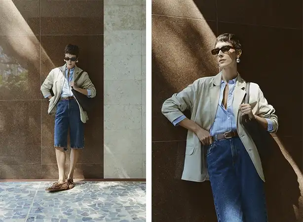 Look com bermuda jeans feminina Look com bermuda jeans feminina