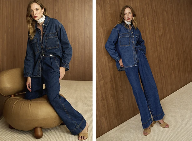 Look com calça jeans e camisa oversized Look com calça jeans e camisa oversized