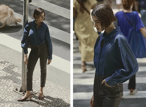Combinações com camisa em denim Combinações com camisa em denim