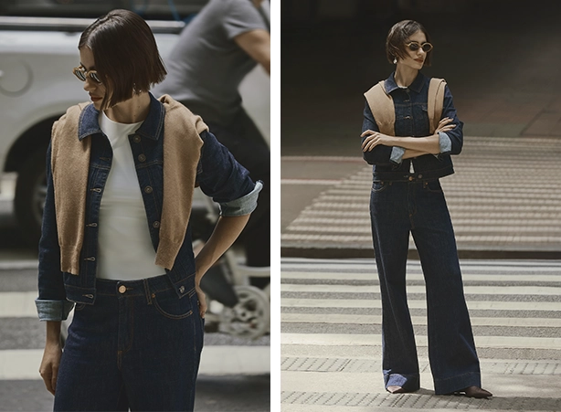 Look básico com jeans e camiseta branca Look básico com jeans e camiseta branca