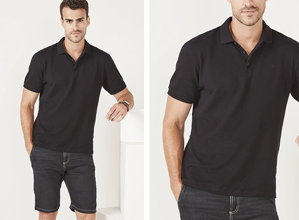Outfits all black com bermuda e polo Outfits all black com bermuda e polo