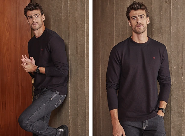 Duo de jeans e camiseta Duo de jeans e camiseta