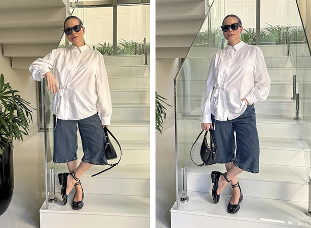 Roupas femininas oversized com bermuda Roupas femininas oversized com bermuda