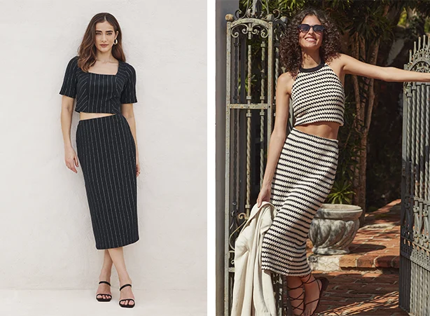 Duo de saia midi com cropped Duo de saia midi com cropped