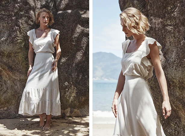 Look monocromático off white Look monocromático off white