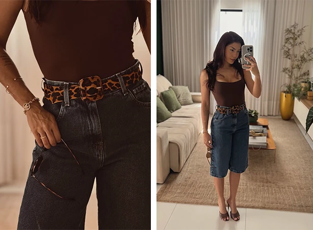 Look casual com bermuda jeans feminina Look casual com bermuda jeans feminina