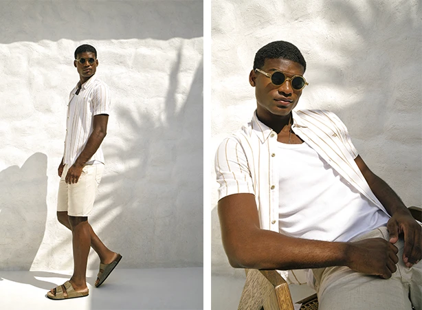Look masculino estiloso de verão Look masculino estiloso de verão