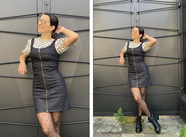 Visual de vestido com bota Visual de vestido com bota