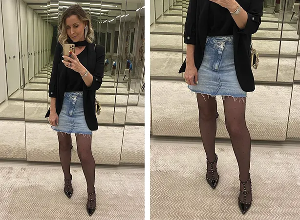 Duo de jeans com preto Duo de jeans com preto