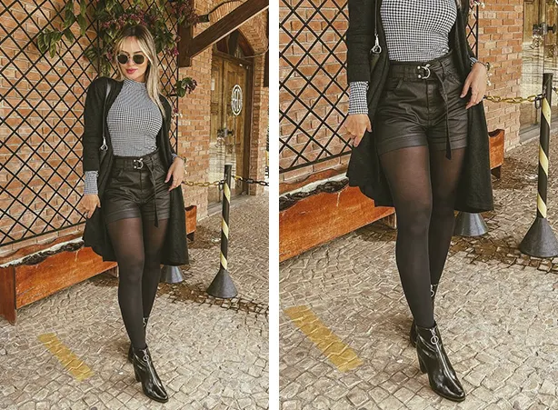 Inspirações de looks com meia-calça preta Inspirações de looks com meia-calça preta