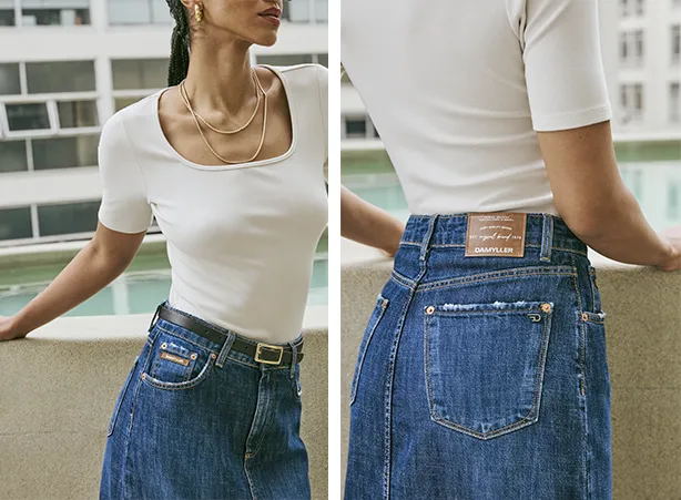Look básico feminino com camiseta branca e jeans