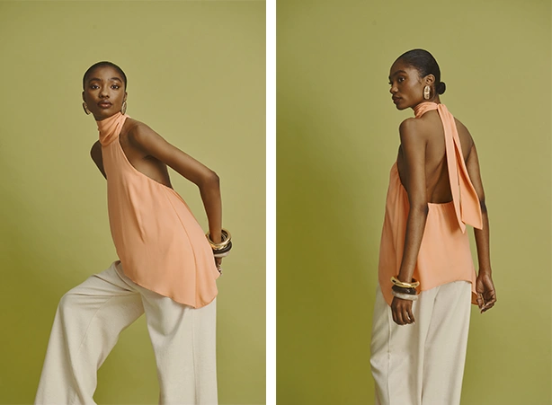 Look elegante com calça pantalona