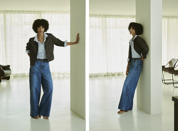 Estilos de roupas: Jaqueta resinada como sobreposição no outfit com camisa social
