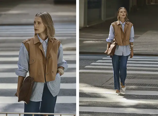 Looks com scarpin e colete